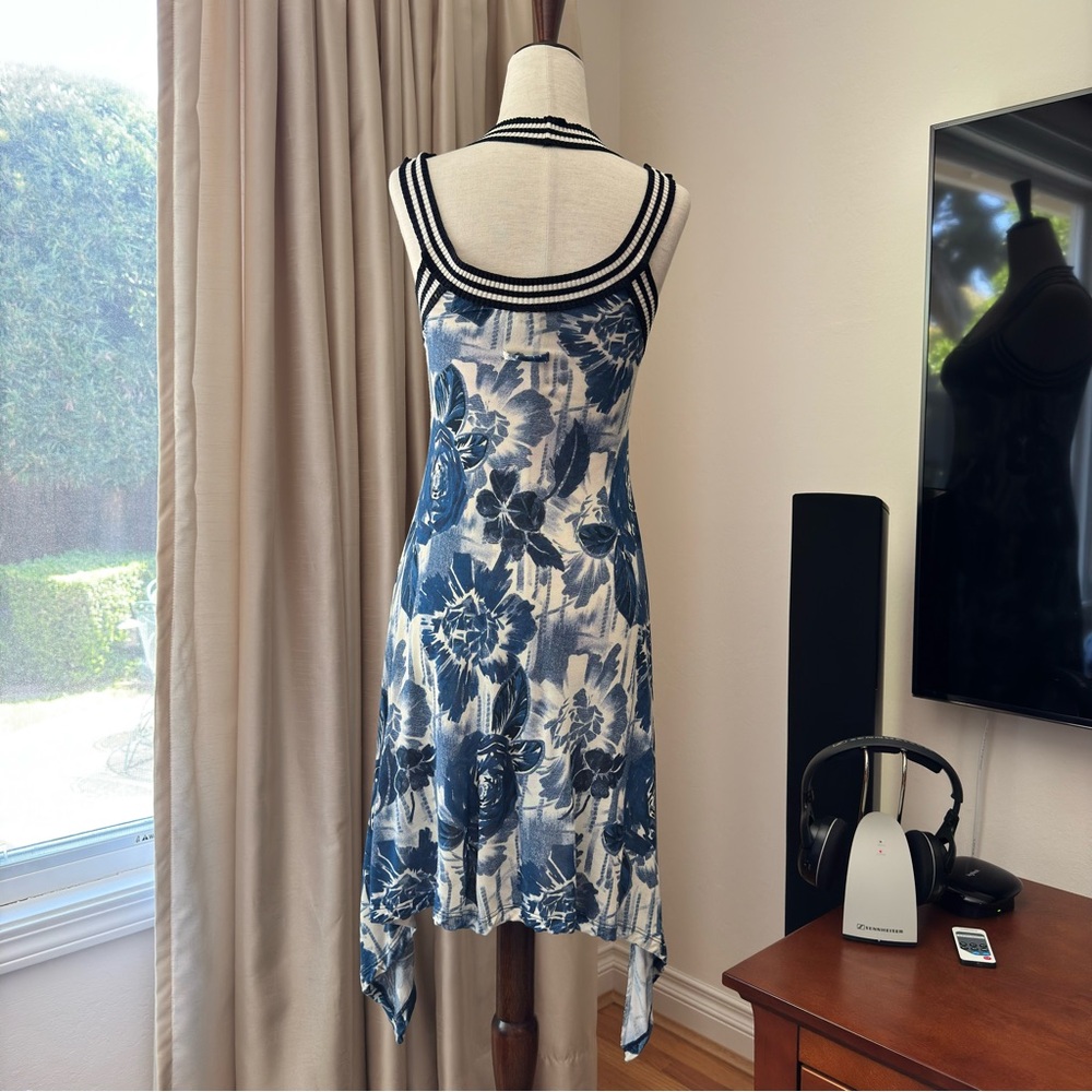 Jean Paul Gaultier Soleil Floral Blue Dress Medium - Picture 5 of 11